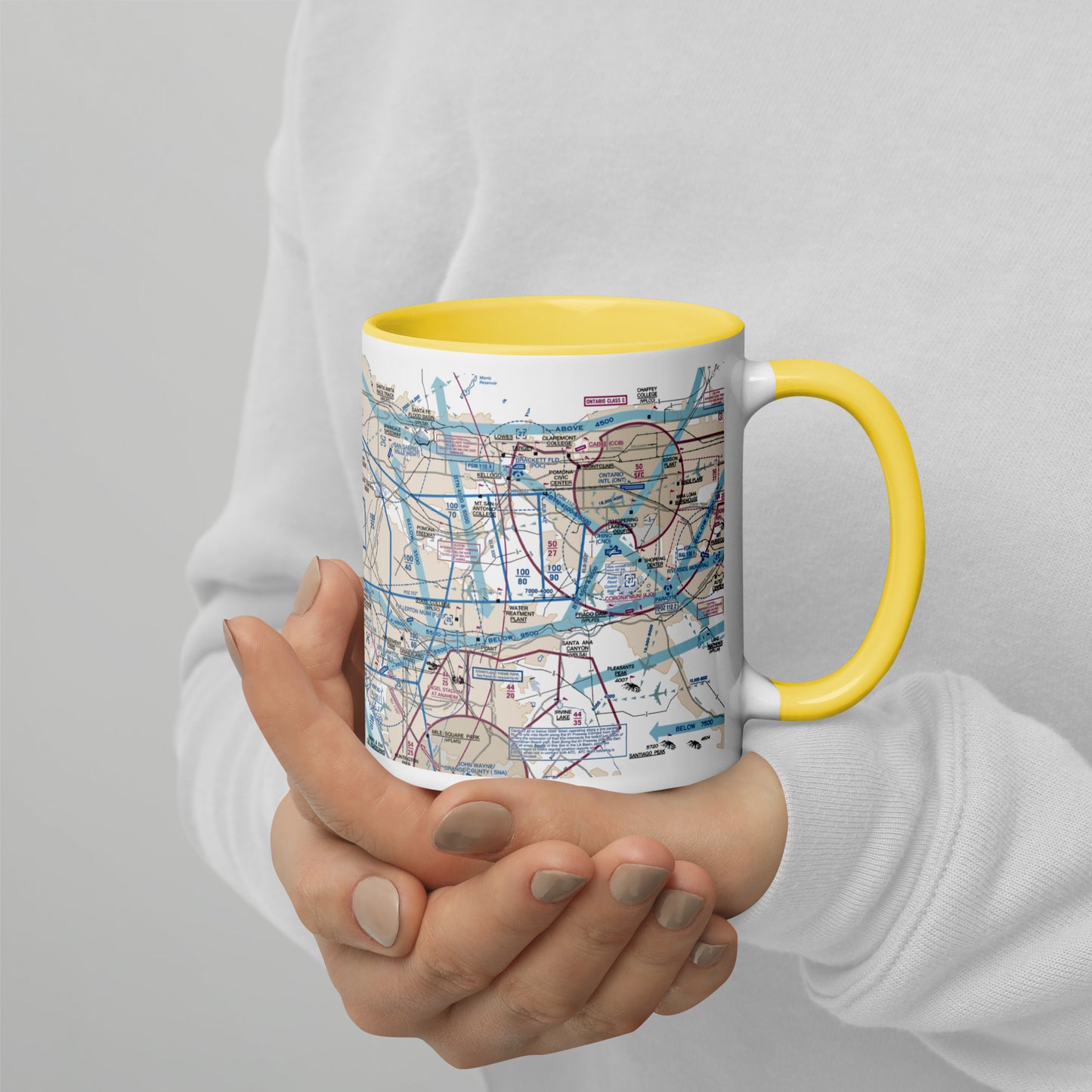 LAX Flyway Chart 11 oz. mug with color inside