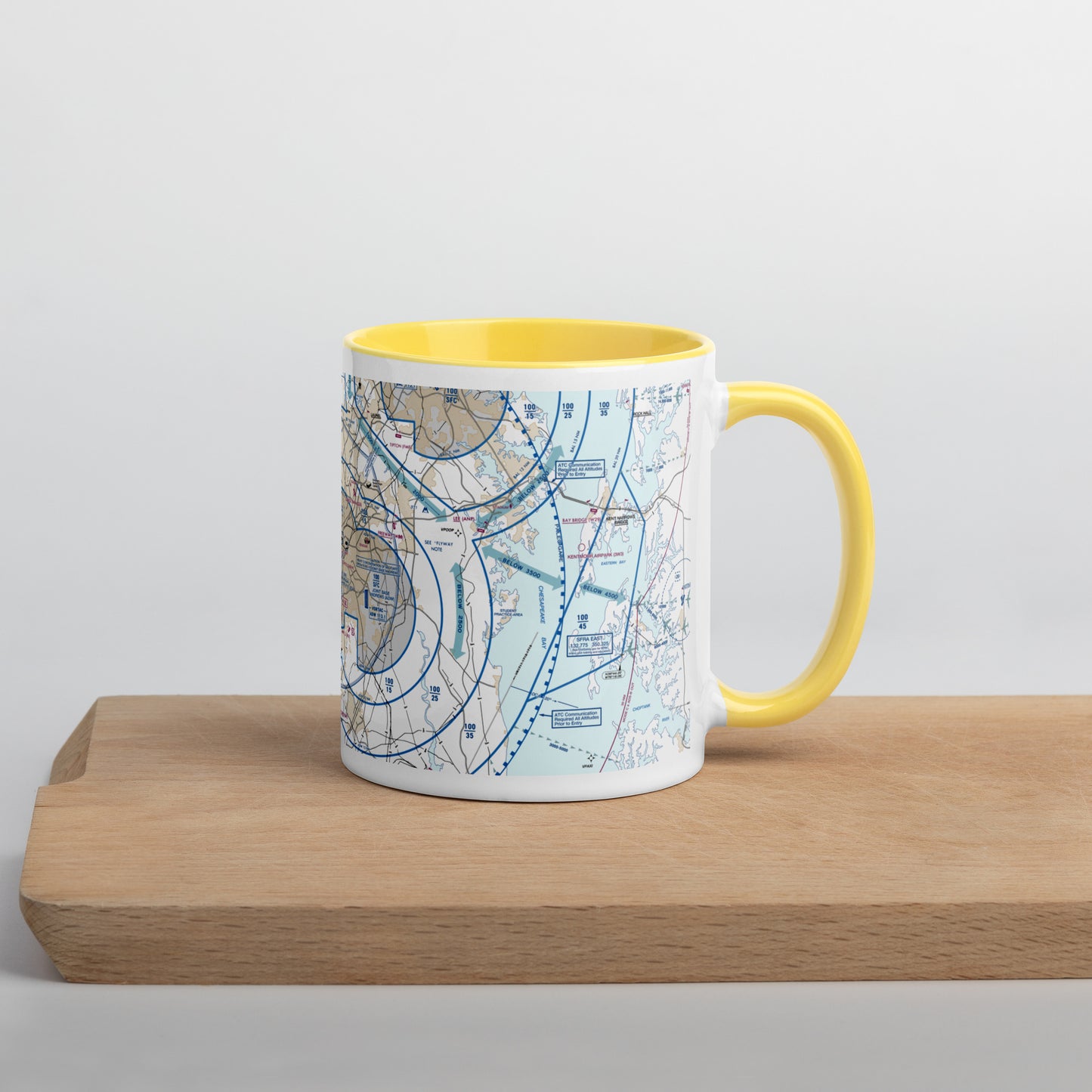 Baltimore-Washington Flyway Chart 11 oz. mug with color inside