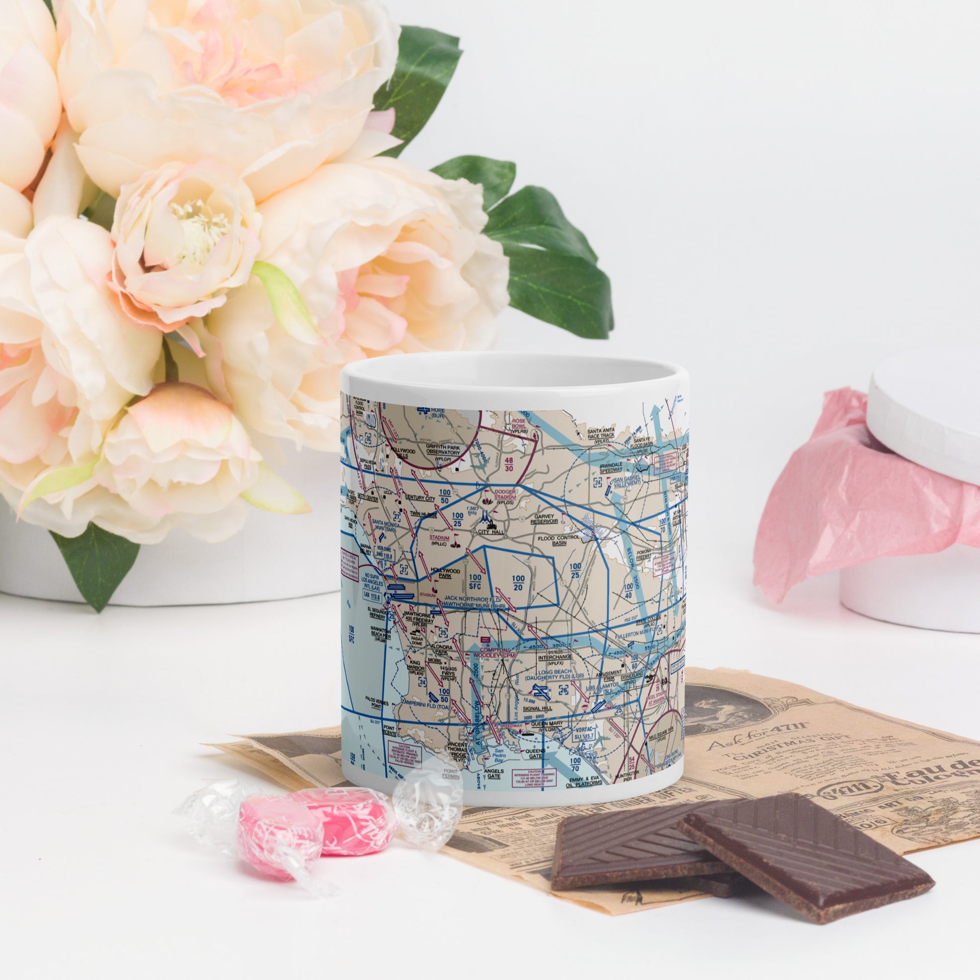 LAX Flyway Chart 11 oz. mug