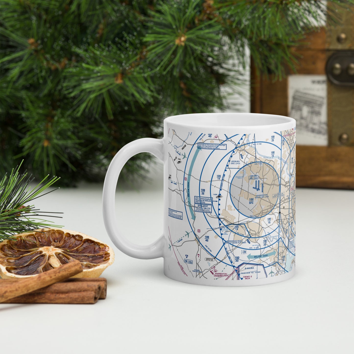 Baltimore-Washington Flyway Chart 11 oz. mug