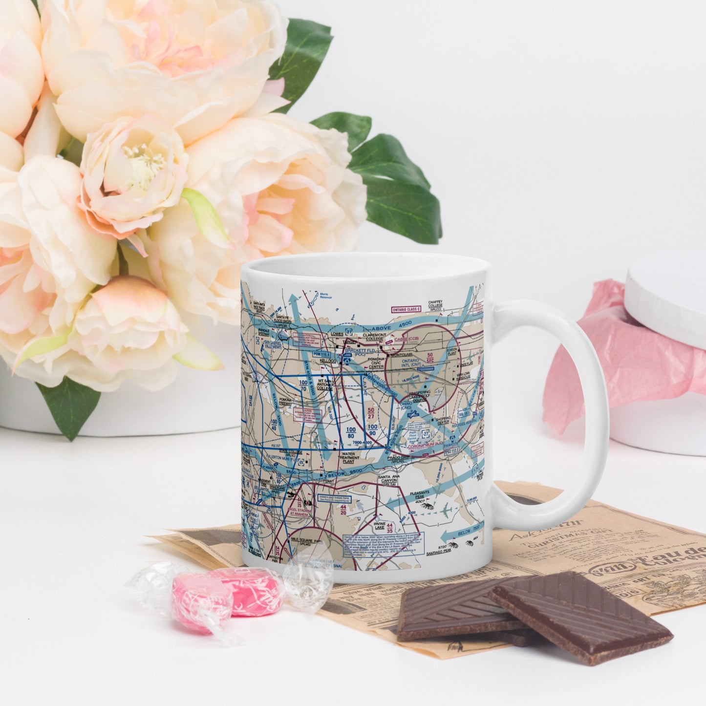 LAX Flyway Chart 11 oz. mug