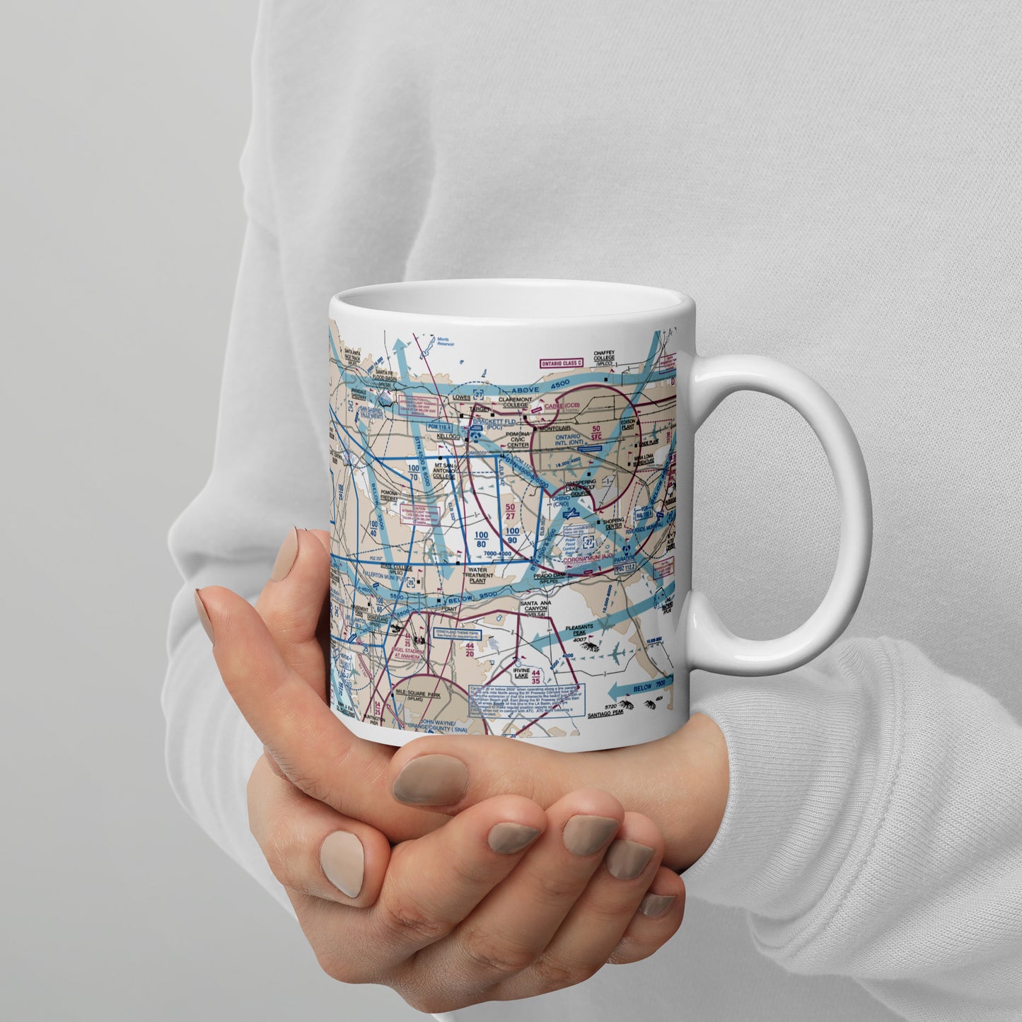 LAX Flyway Chart 11 oz. mug