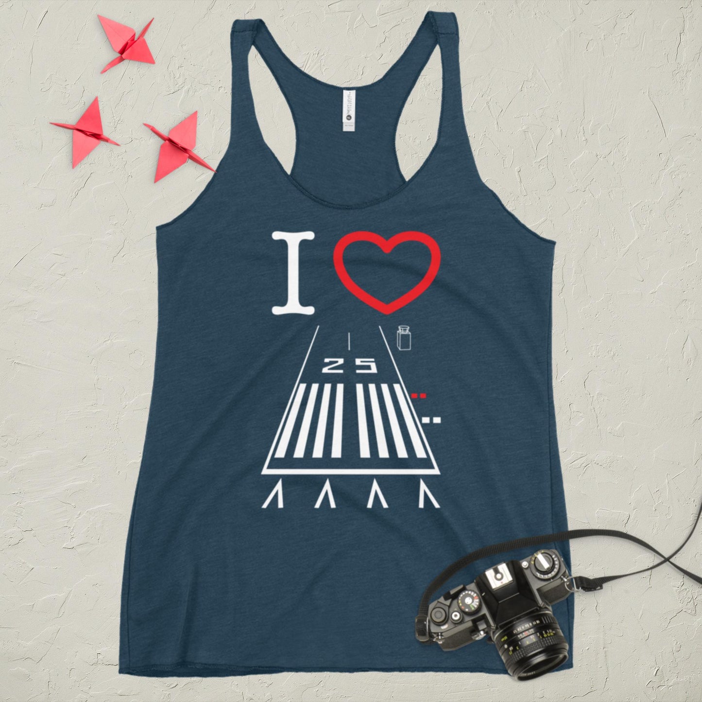 Hawthorne Airport Runway 25 Women's Racerback Tank