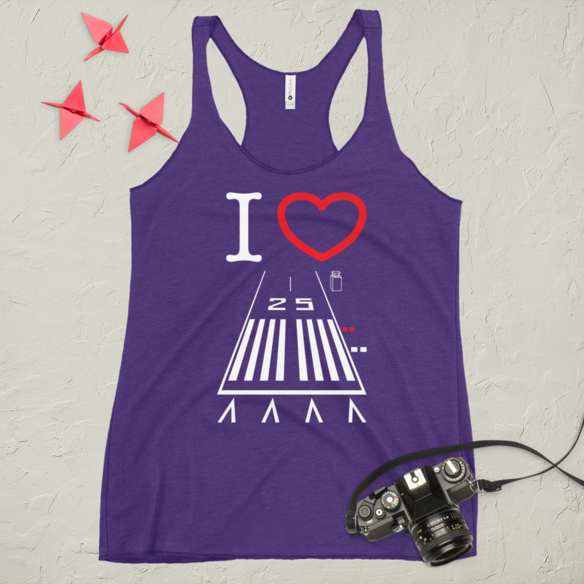 Hawthorne Airport Runway 25 Women's Racerback Tank