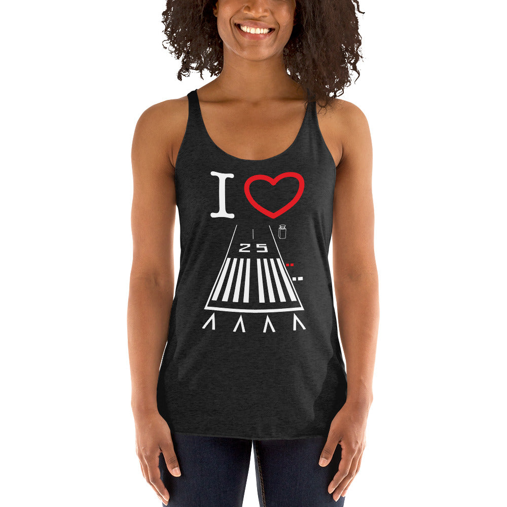 Hawthorne Airport Runway 25 Women's Racerback Tank