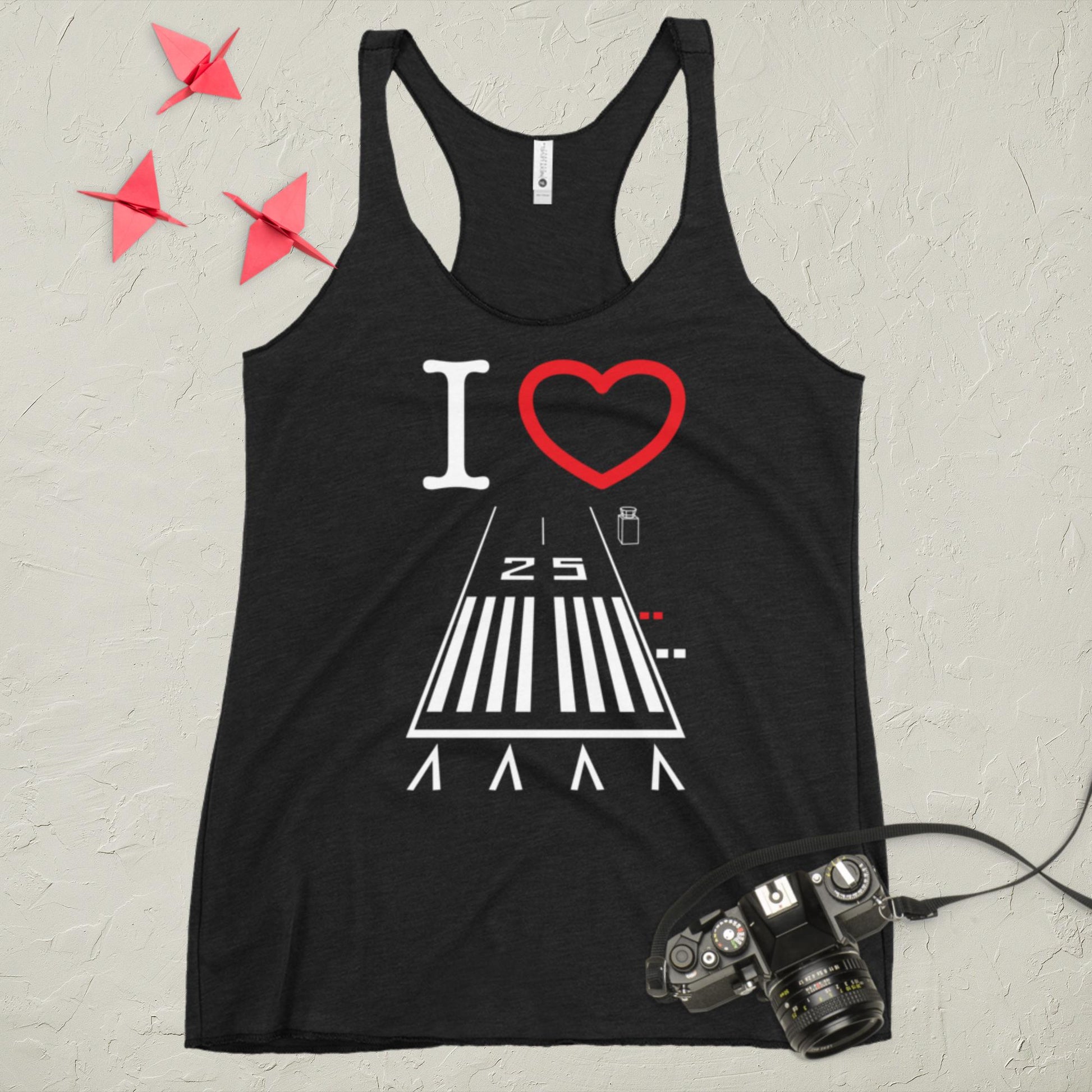 Hawthorne Airport Runway 25 Women's Racerback Tank