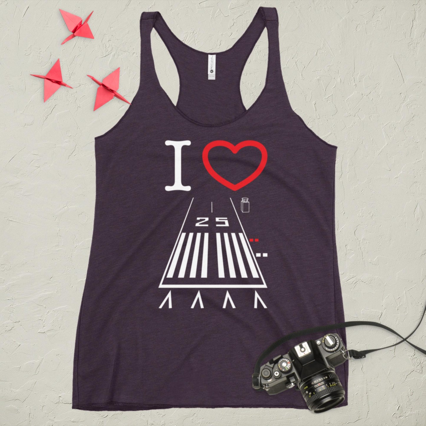 Hawthorne Airport Runway 25 Women's Racerback Tank