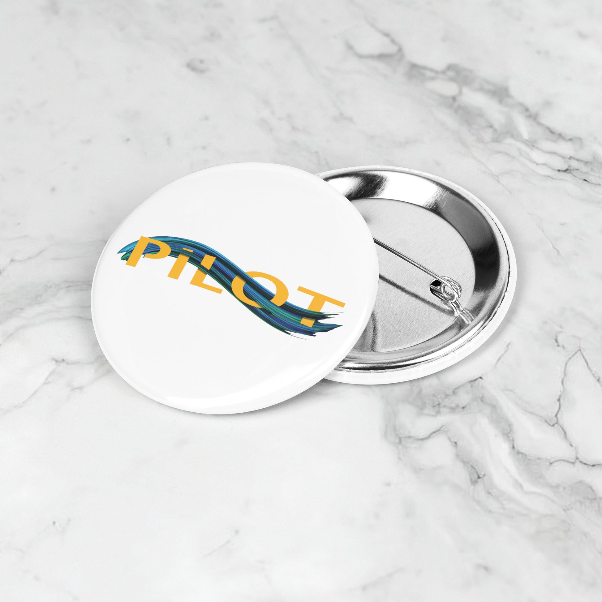 Pilot button pin (blue/yellow)