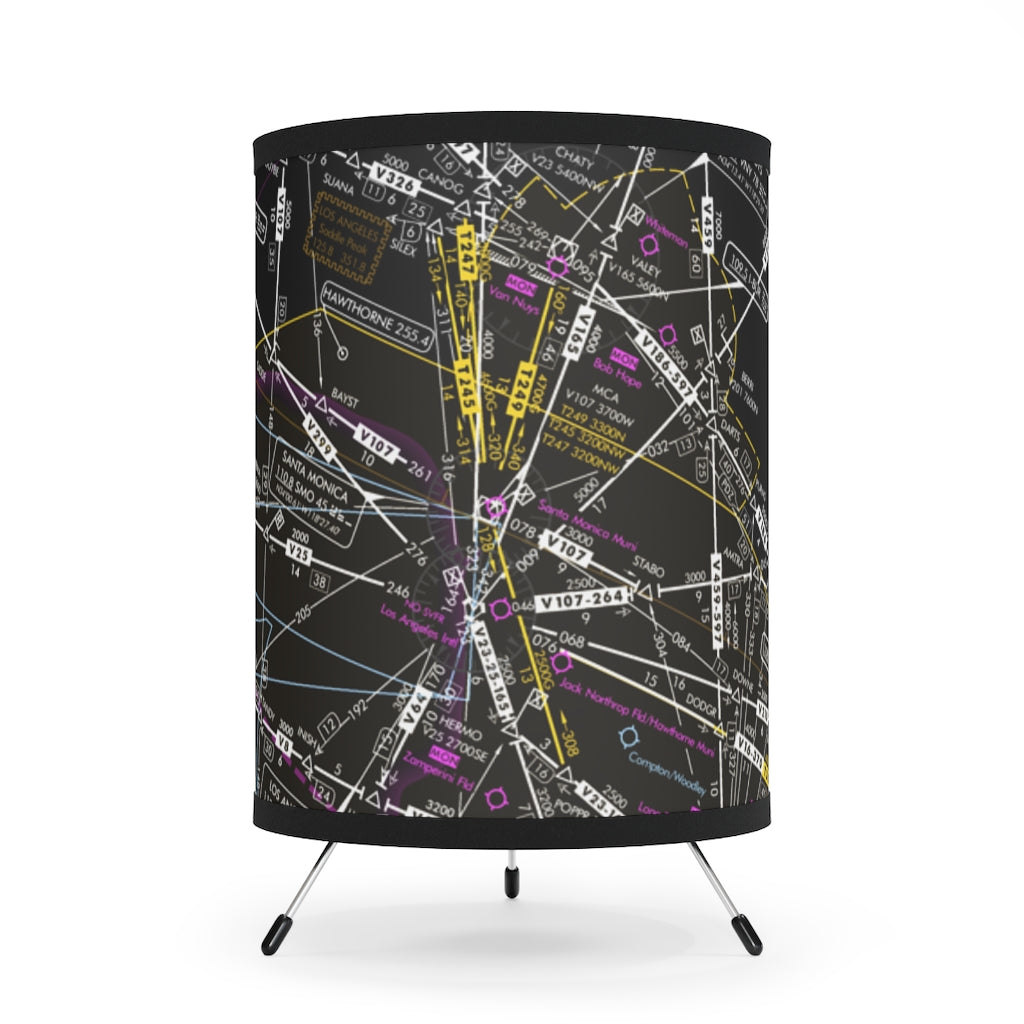 Enroute Low Altitude Chart (invert) - Tripod Lamp