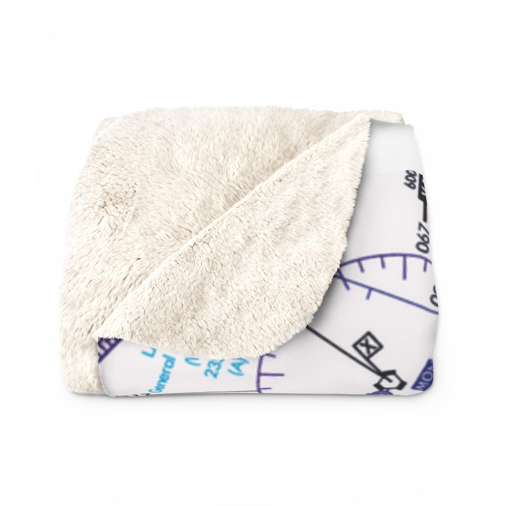 Enroute Low Altitude (ELUS3) sherpa fleece blanket (white)