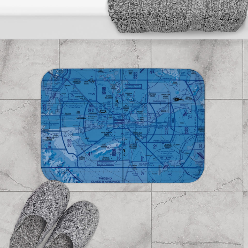 Phoenix TAC Chart bath mat (blue)