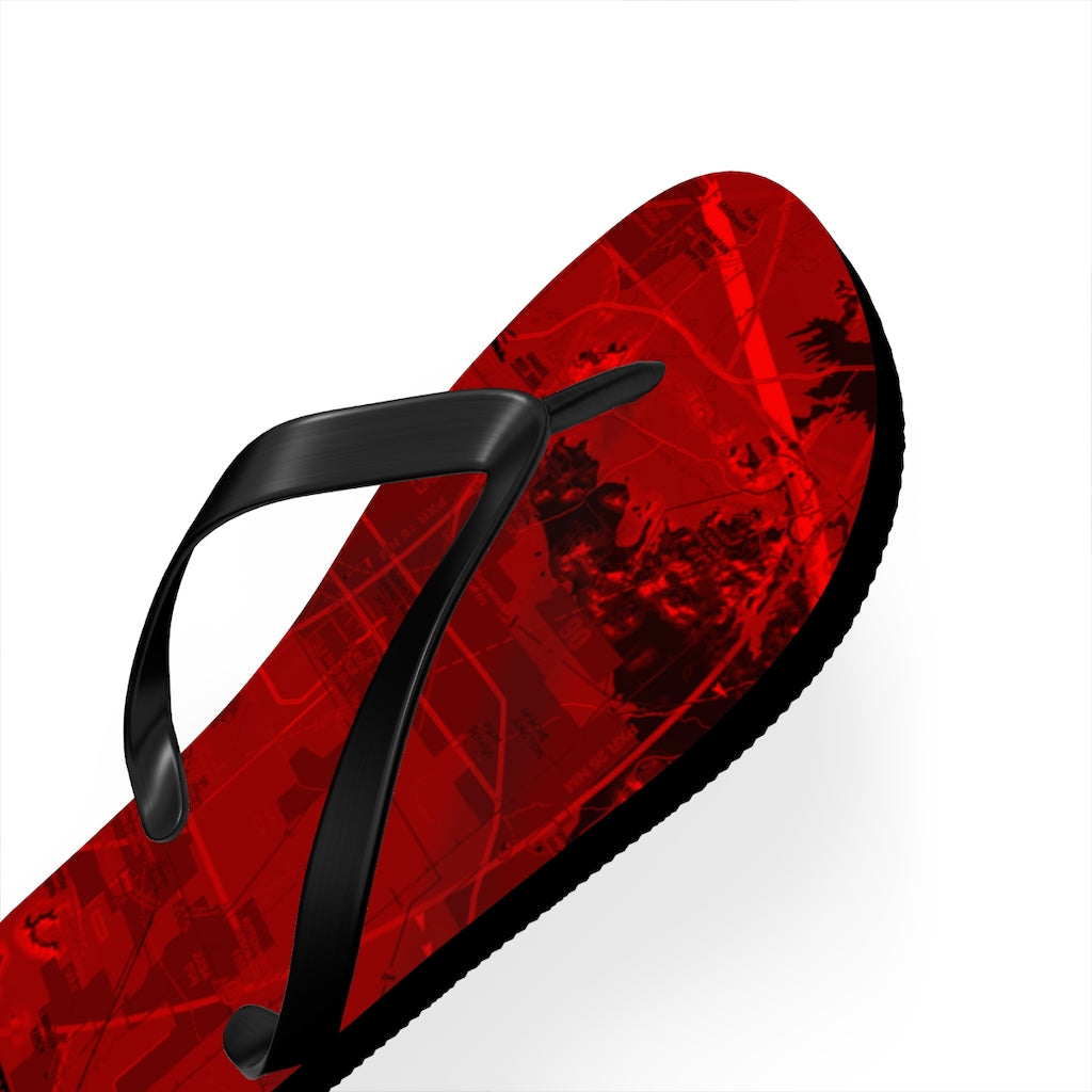 Aeronautical Chart Flip-Flops (PHX/red)