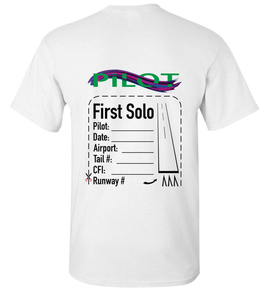 Student Pilots Solo - short-sleeve unisex T-shirt (green/purple)