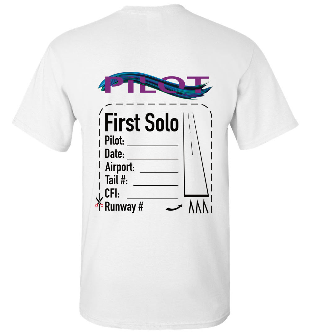 Student Pilots Solo - short-sleeve unisex T-shirt (purple/blue)
