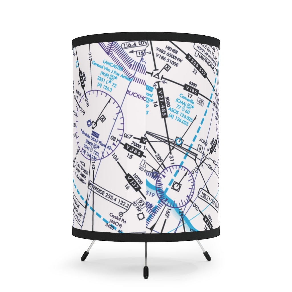 Enroute Low Altitude Chart (white) - Tripod Lamp