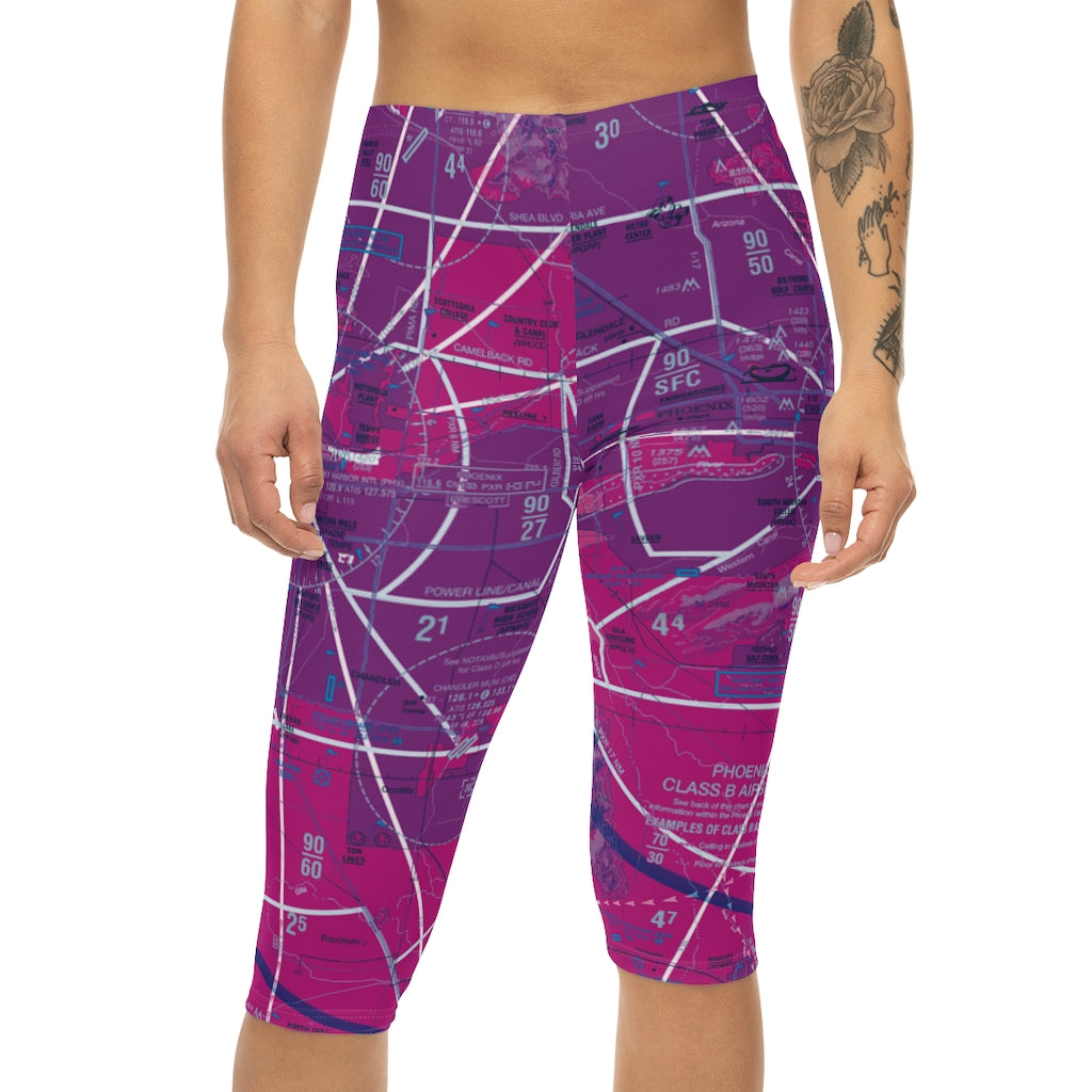 Phoenix TAC Chart capri leggings (purple)