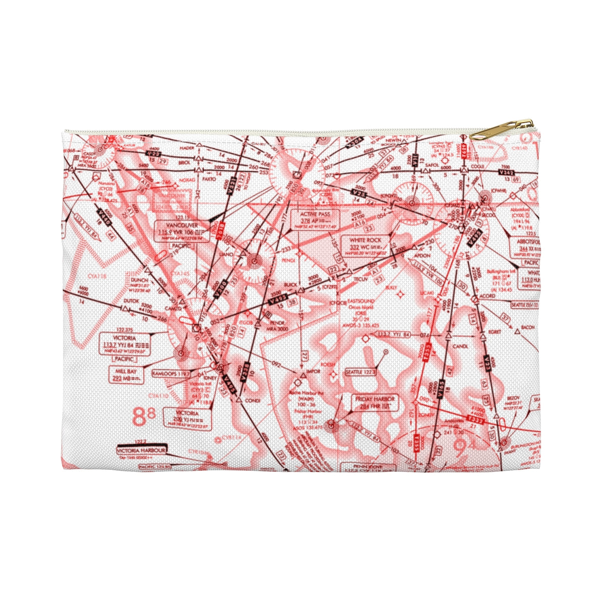 Enroute Low Altitude Chart Accessory Pouch (red&white)