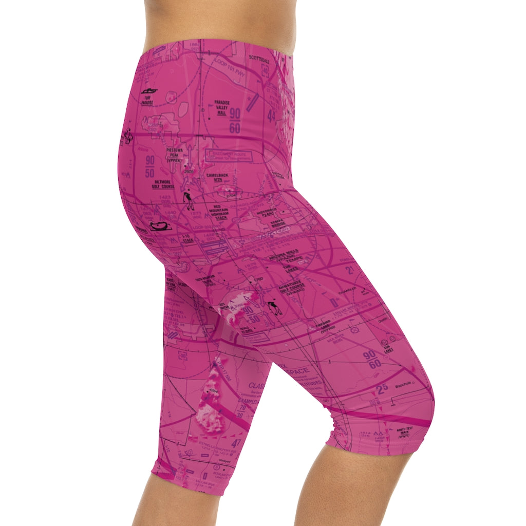 Phoenix TAC Chart capri leggings (pink)