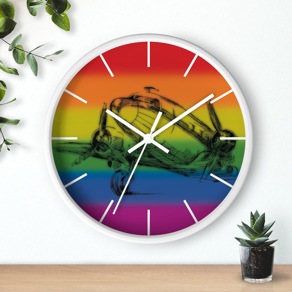 Wall clock Aero 1 (rainbow)