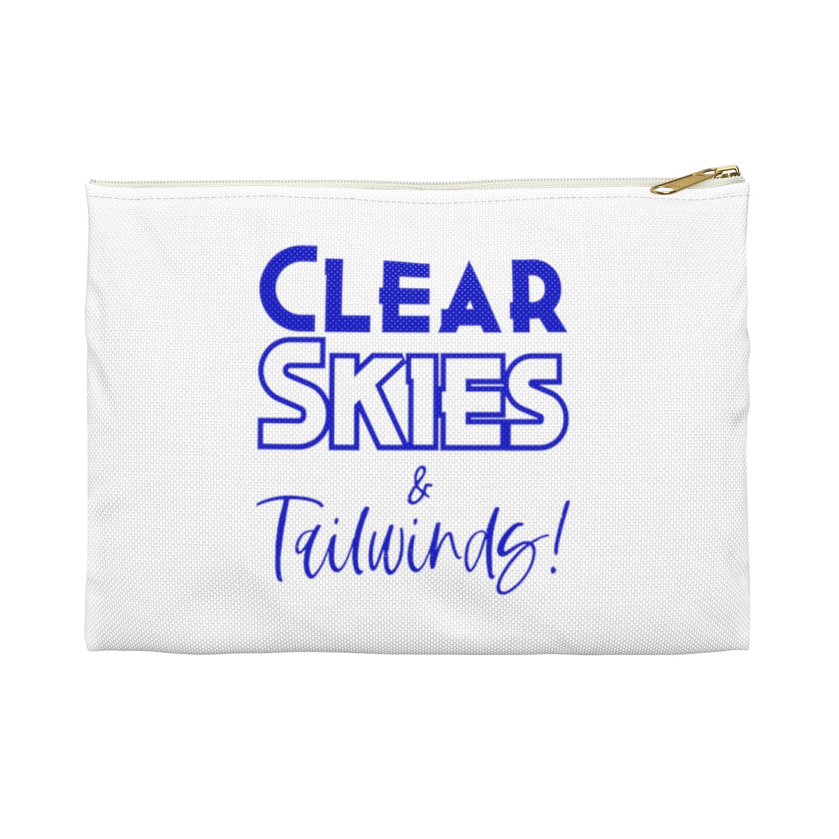 Clear Skies & Tailwinds Accessory Pouch (blue)