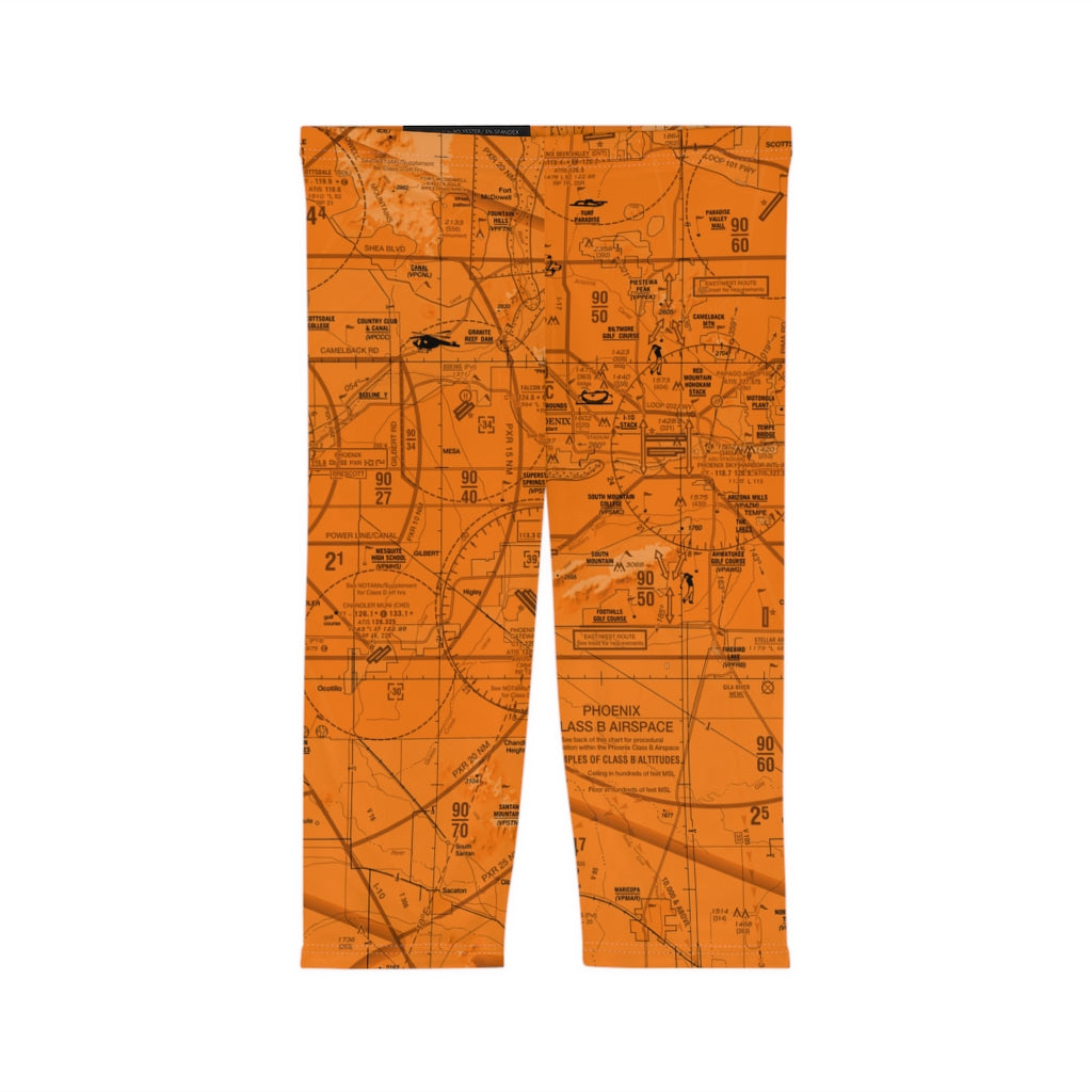 Phoenix TAC Chart capri leggings (orange)
