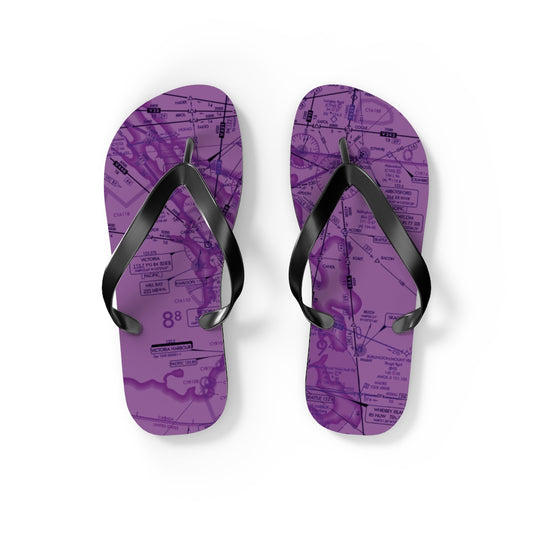 Aeronautical Chart Flip-Flops (ELUS1/purple)
