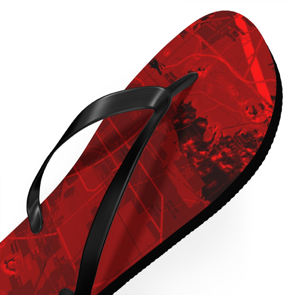 Aeronautical Chart Flip-Flops (PHX/red)