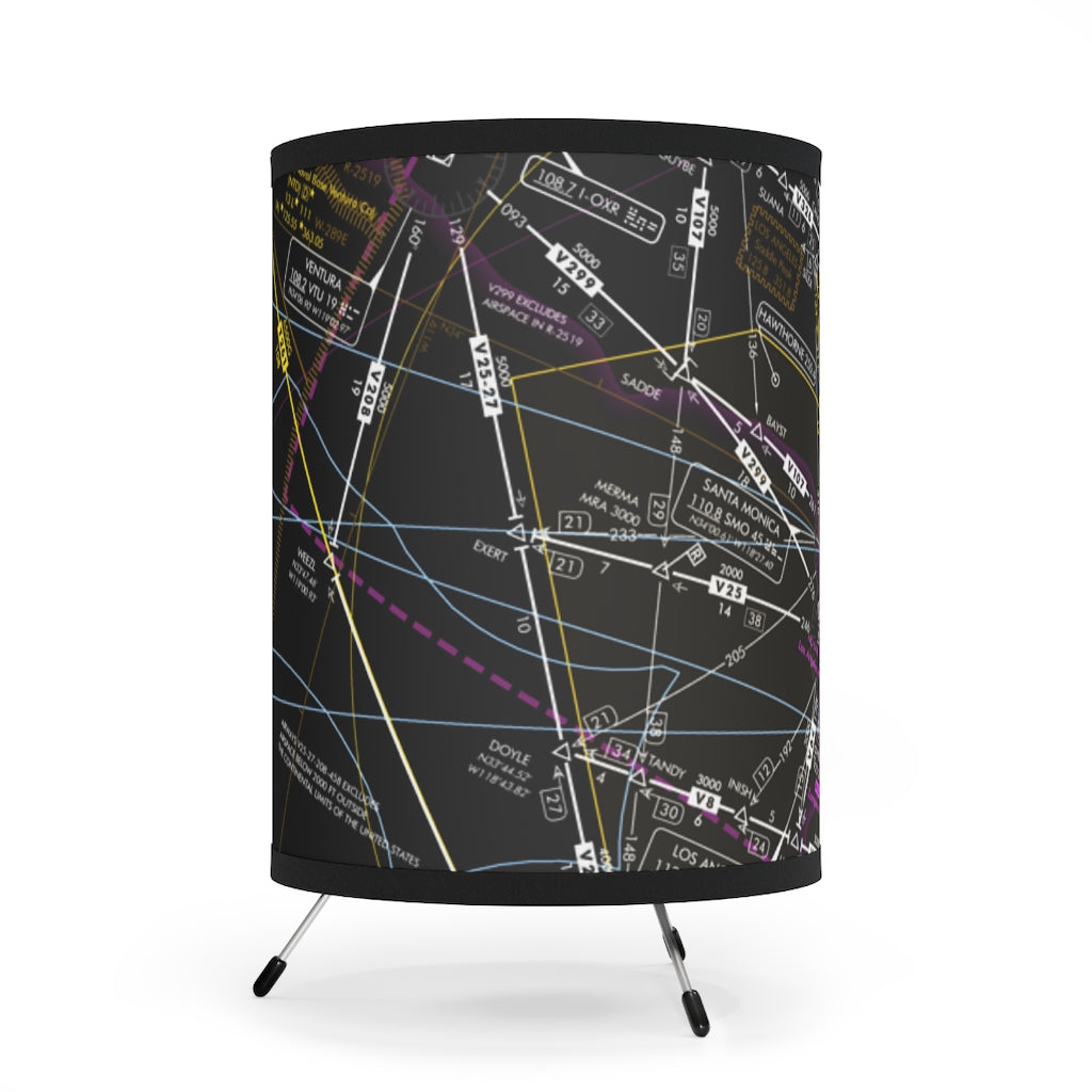 Enroute Low Altitude Chart (invert) - Tripod Lamp