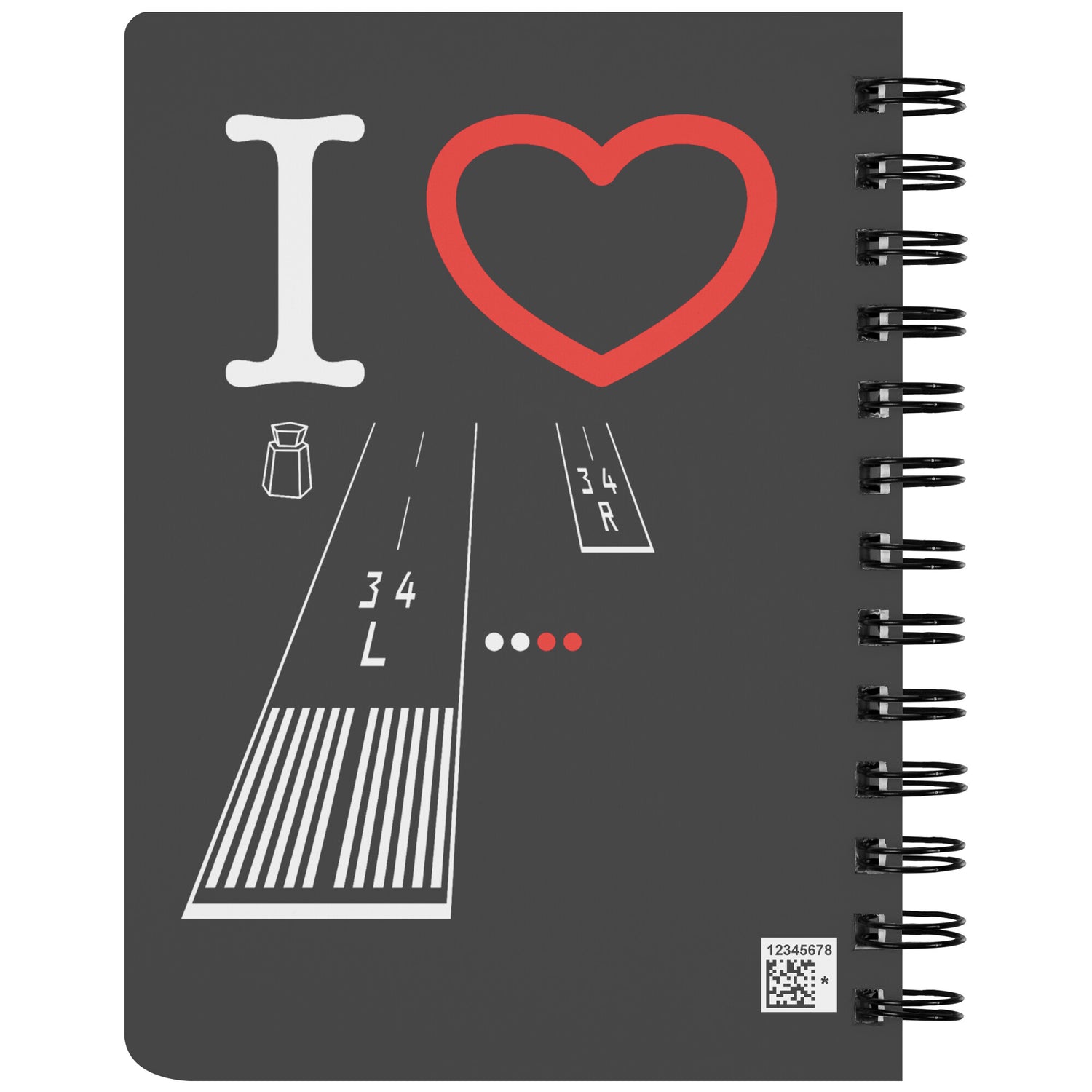 Van Nuys Airport Runways 16L - 16R / 34L - 34R spiral notebook