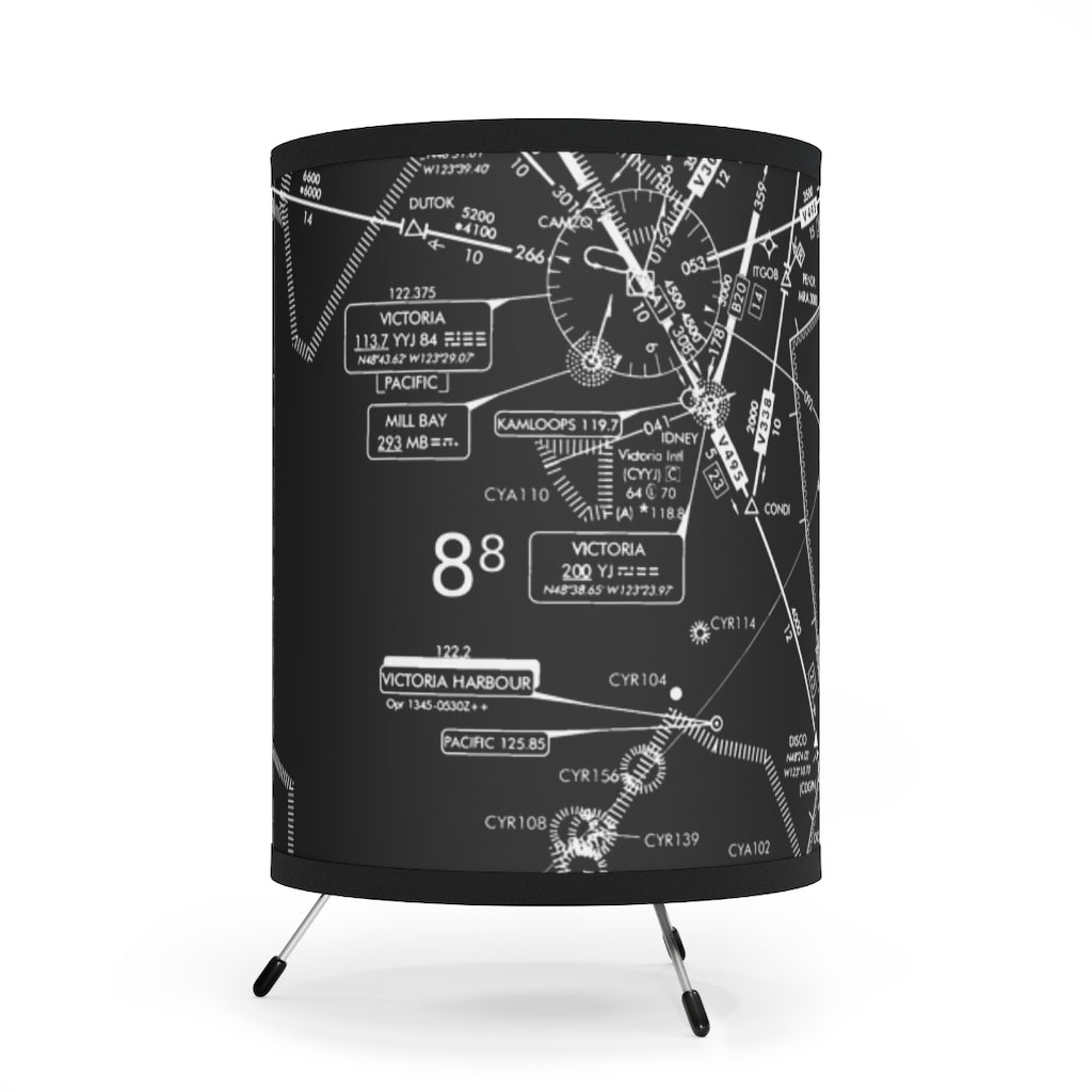 Enroute Low Altitude Chart (black) - Tripod Lamp