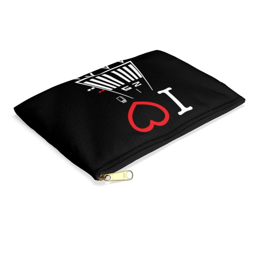 Hawthorne Airport Runway 25 / Runway 7 Accessory Pouch (black)