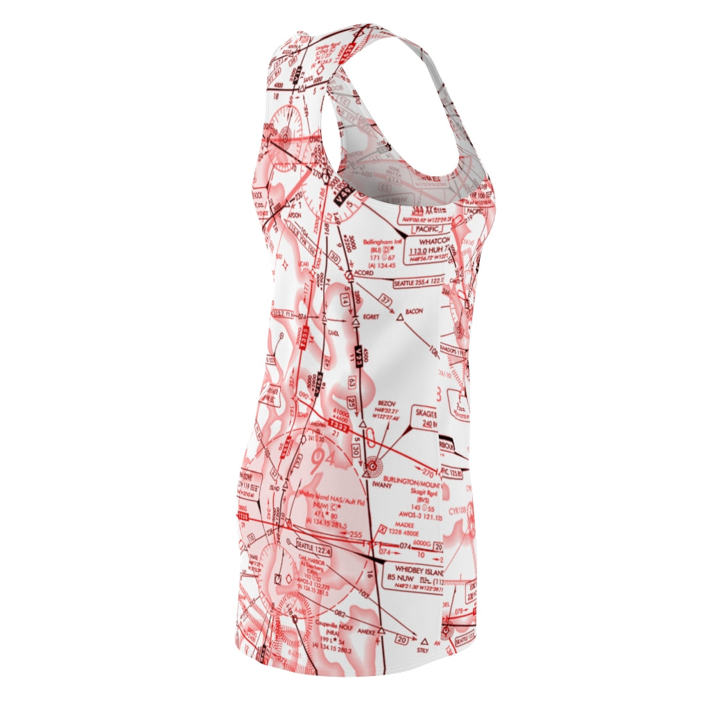Enroute Low Altitude Chart - Racerback Dress (red&white)
