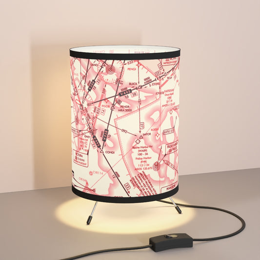 Enroute Low Altitude Chart (red&white) - Tripod Lamp