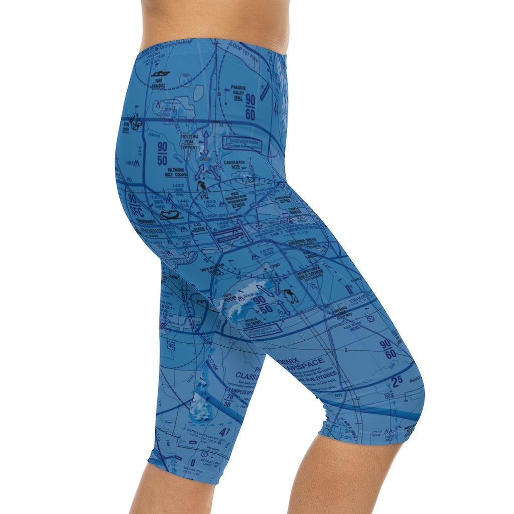 Phoenix TAC Chart capri leggings (blue)