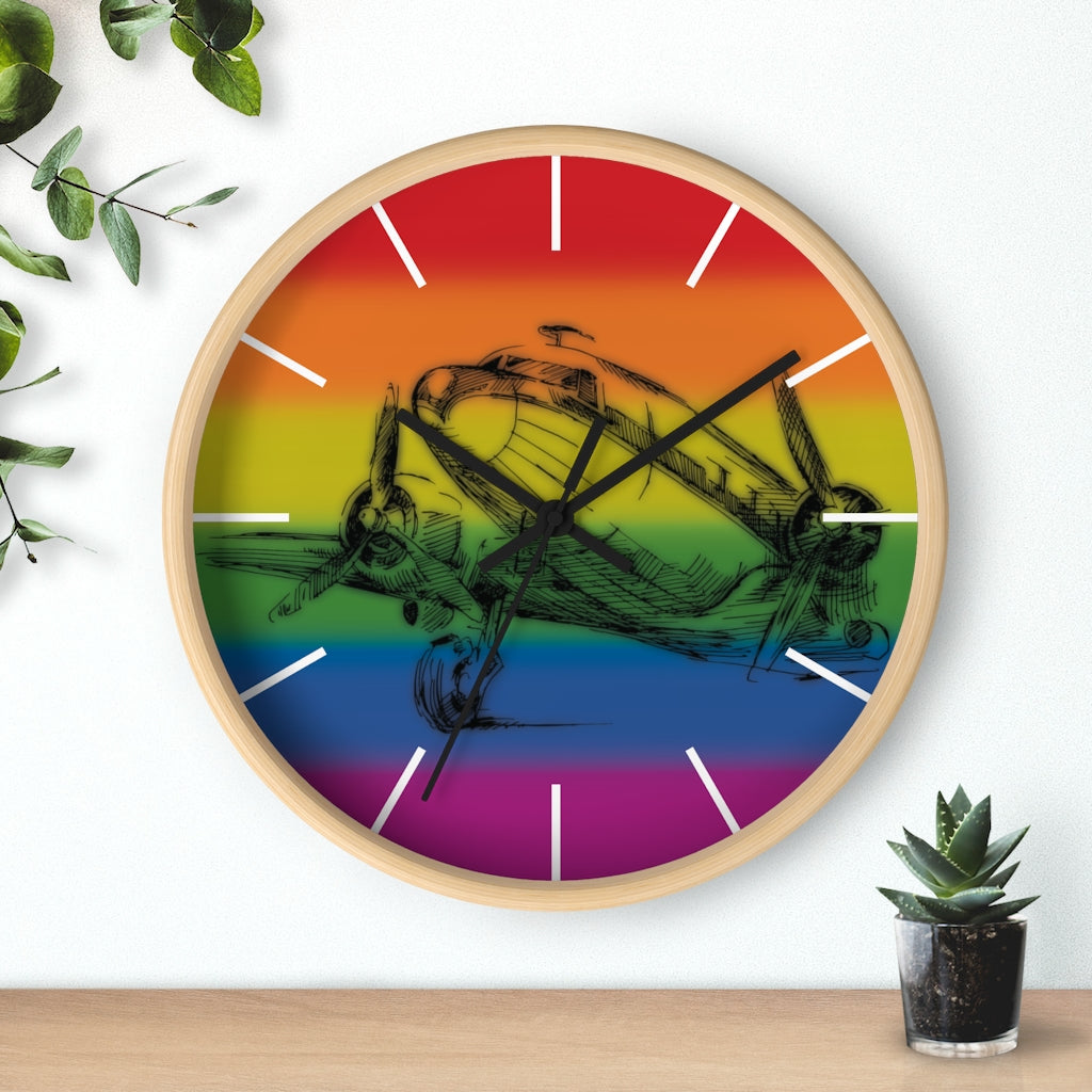 Wall clock Aero 1 (rainbow)