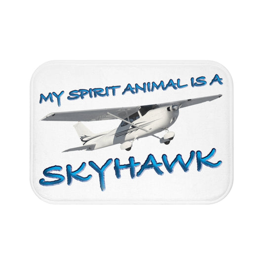 My Spirit Animal is a Skyhawk bath mat (blue)