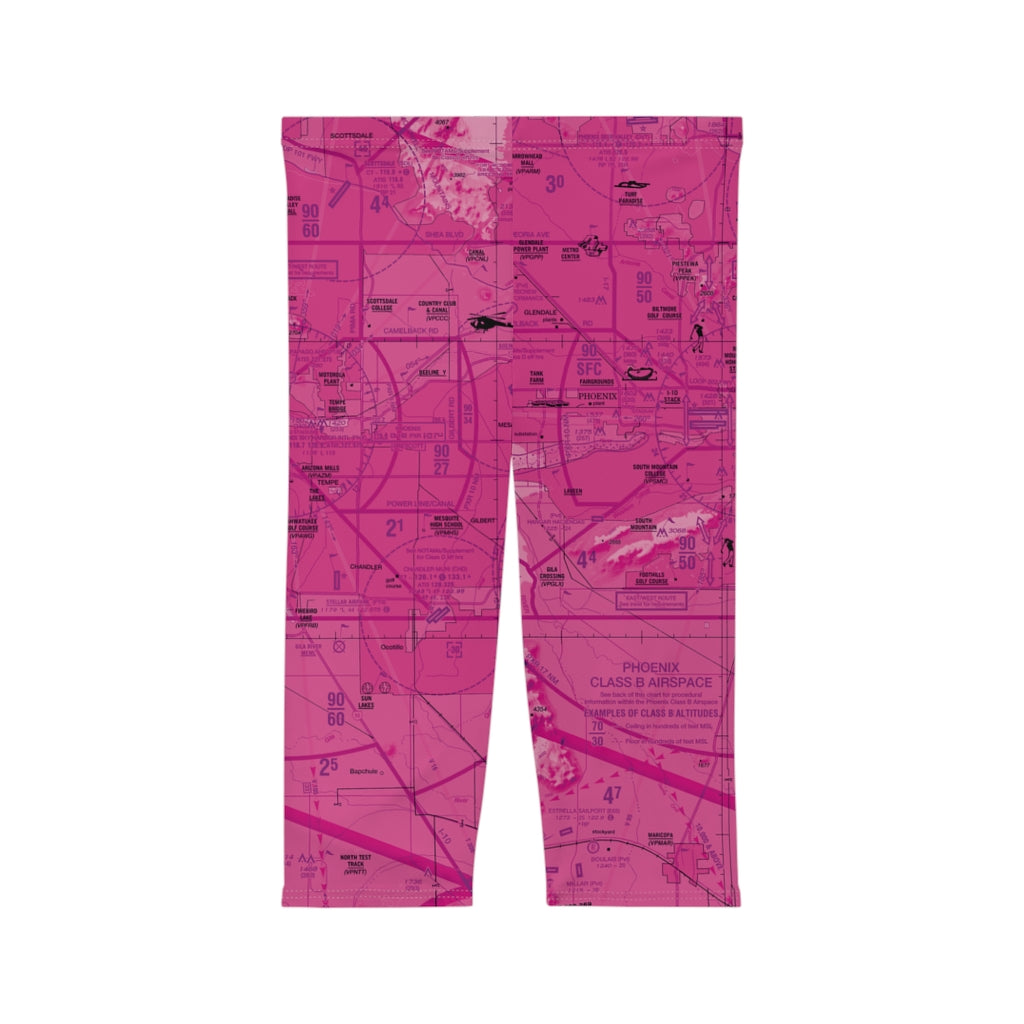 Phoenix TAC Chart capri leggings (pink)