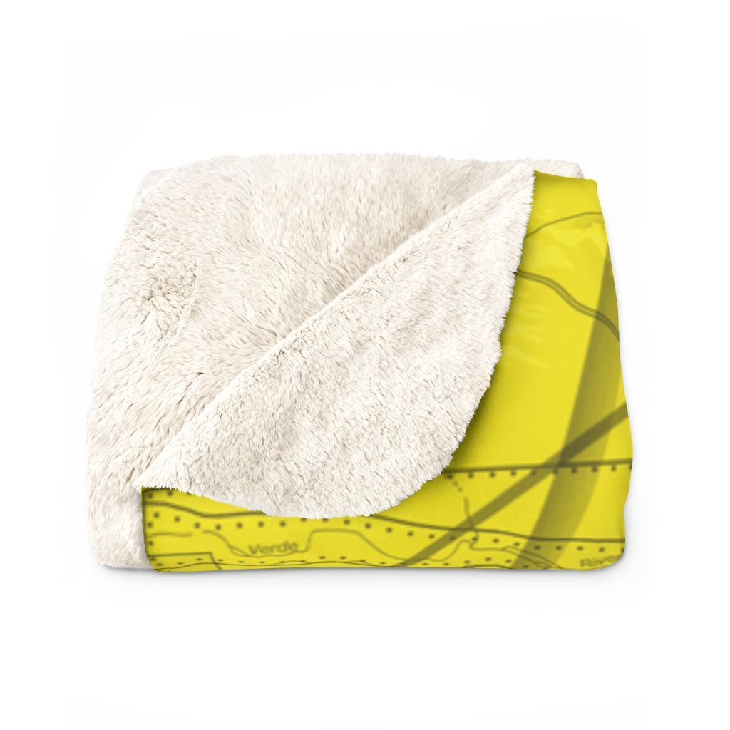 Phoenix TAC Chart sherpa fleece blanket (yellow)