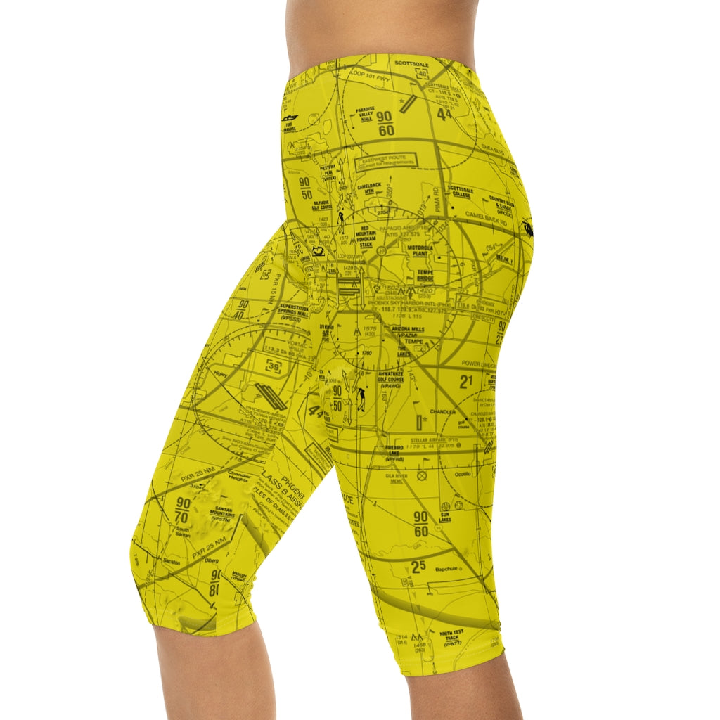 Phoenix TAC Chart capri leggings (yellow)