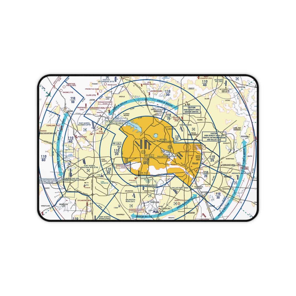 Dallas - Ft. Worth Flyway Chart desk mat