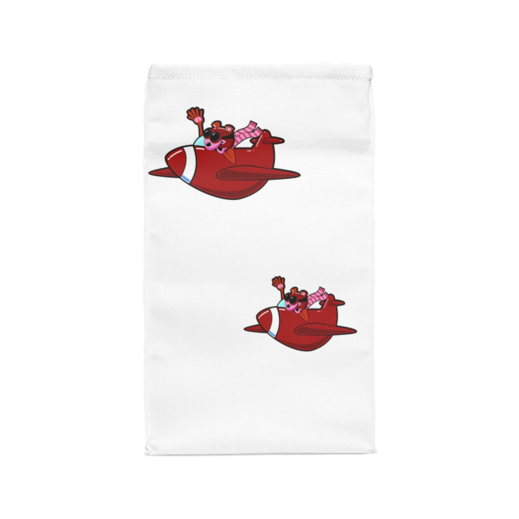 Little red airplane lunch bag