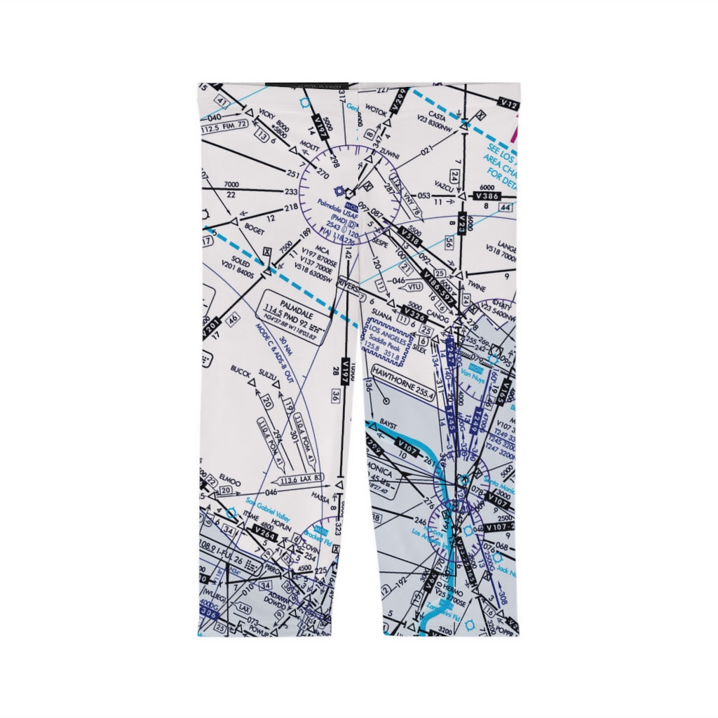 Enroute Low Altitude Chart capri leggings (white)