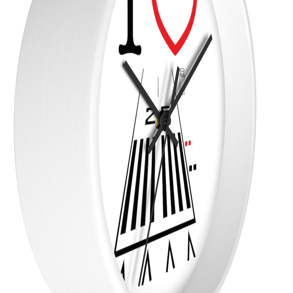 Hawthorne Airport Runway 25 wall clock (white)