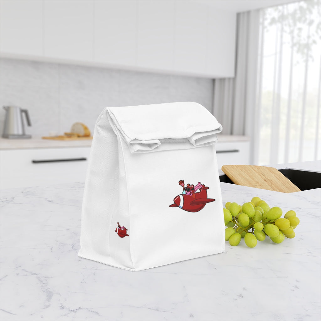 Little red airplane lunch bag
