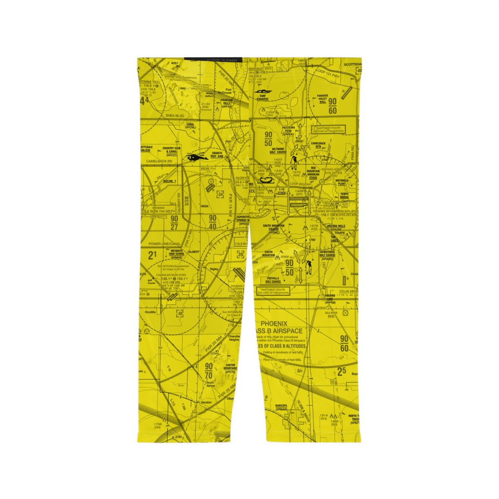 Phoenix TAC Chart capri leggings (yellow)
