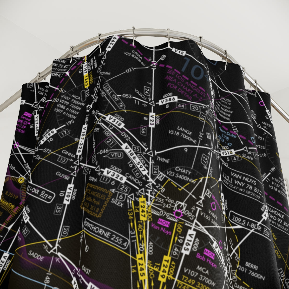 Aeronautical Chart shower curtain (invert)