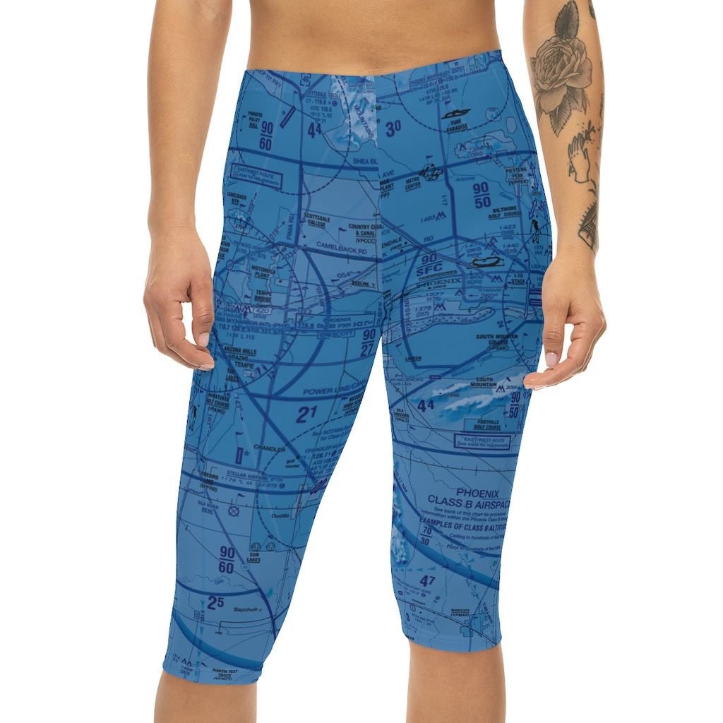 Phoenix TAC Chart capri leggings (blue)