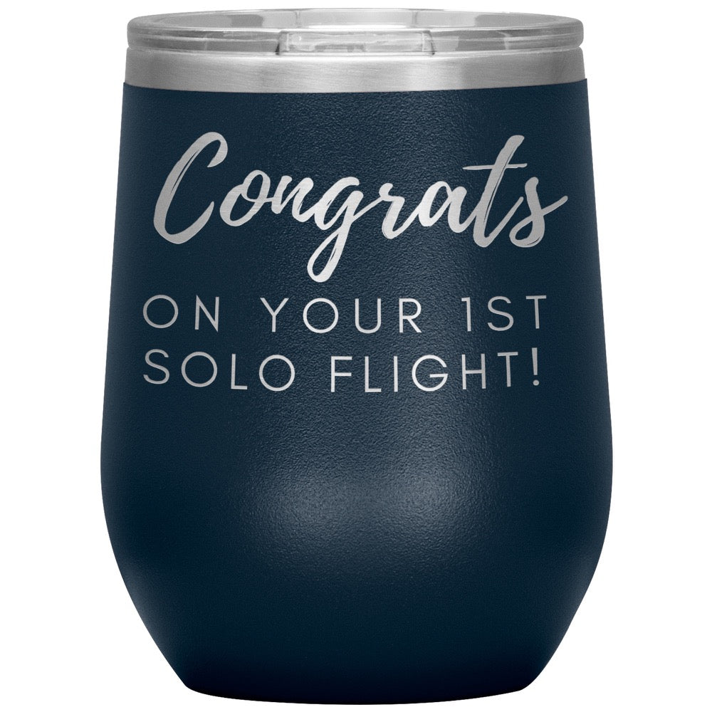 Congrats on your 1st Solo Flight! - 12 oz. tumbler