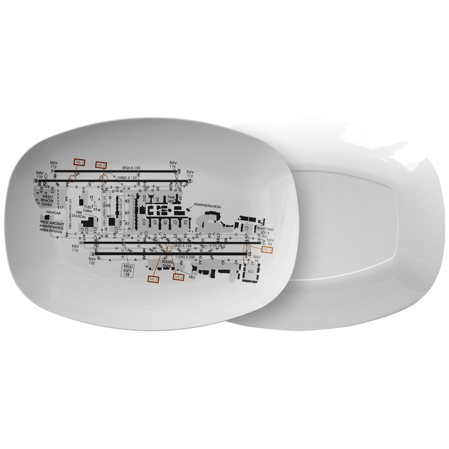 Los Angeles International Airport taxi diagram - serving platter