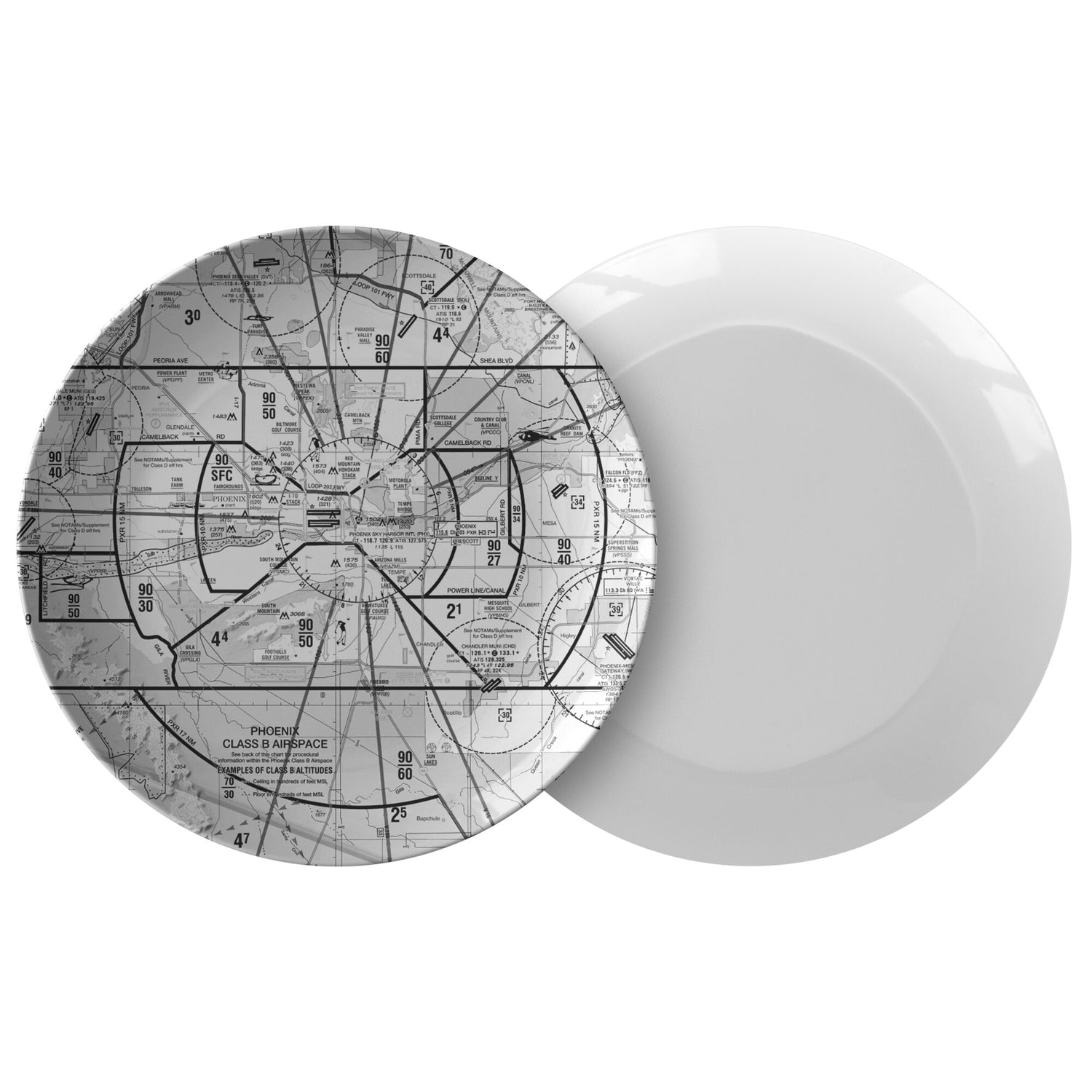Phoenix TAC Chart - dinner plate (black&white)